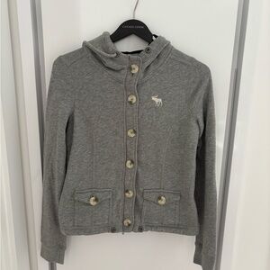 Abercrombie & Fitch Gray Jacket with Button Detail